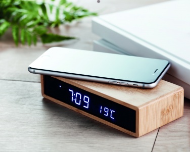 Logotrade promotional gift image of: Wireless charger in bamboo 5W