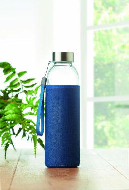 Logotrade promotional product image of: Glass bottle in pouch 500 ml