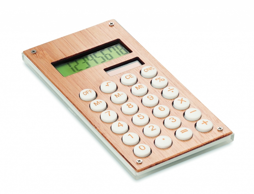 Logotrade promotional giveaways photo of: 8 digit bamboo calculator