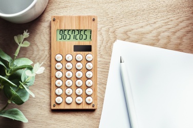 Logotrade promotional item picture of: 8 digit bamboo calculator