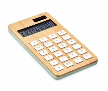 Logo trade promotional products image of: 12 digit bamboo calculator