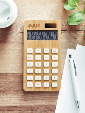 Logotrade promotional item image of: 12 digit bamboo calculator