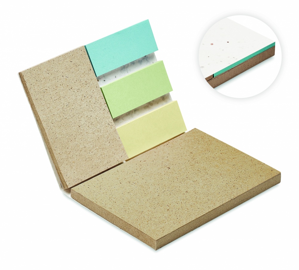 Logo trade promotional product photo of: Grass/seed paper memo pad