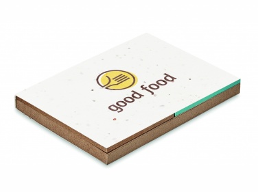 Logo trade promotional product photo of: Grass/seed paper memo pad