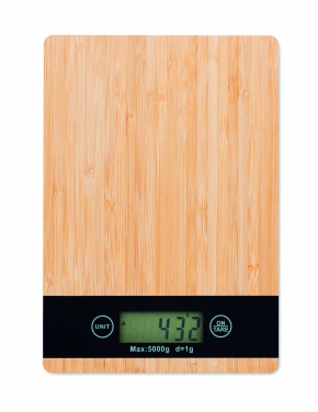 Logo trade promotional giveaway photo of: Bamboo digital kitchen scales