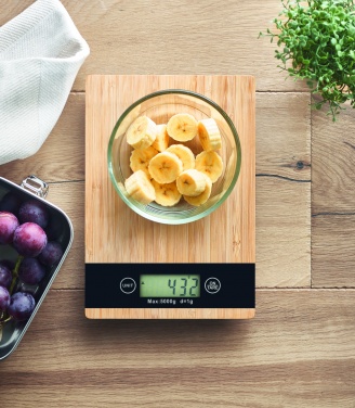 Logotrade promotional giveaway image of: Bamboo digital kitchen scales