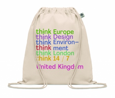 Logo trade advertising products picture of: Organic cotton drawstring bag