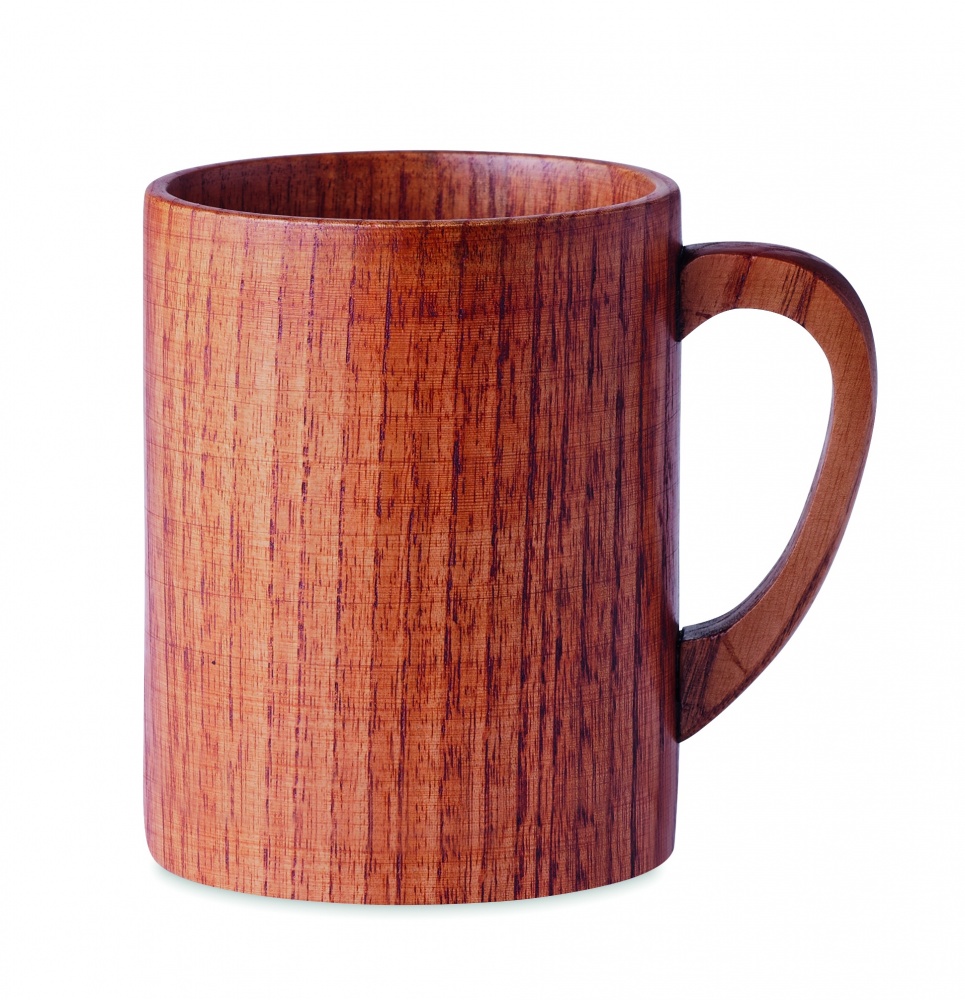 Logo trade corporate gift photo of: Oak wooden mug 280 ml