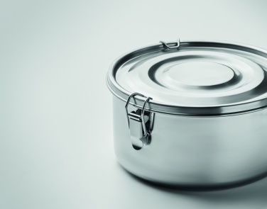 Logo trade promotional merchandise picture of: Set of 2 stainless steel boxes