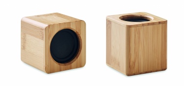 Logotrade promotional giveaway image of: Set of Bamboo wireless speaker