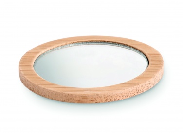 Logo trade promotional products image of: Bamboo make-up mirror
