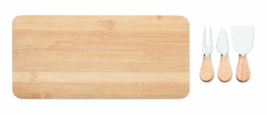 Logotrade advertising product picture of: Bamboo Cheese board set Leipzig