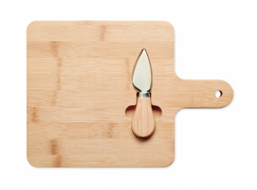 Logo trade advertising products picture of: Cheese board set in bamboo Bremen