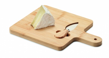 Logo trade promotional gift photo of: Cheese board set in bamboo Bremen