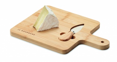 Logo trade promotional gifts picture of: Cheese board set in bamboo Bremen
