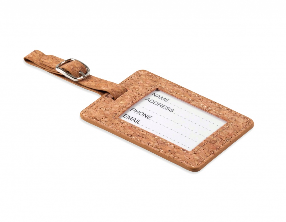 Logo trade promotional merchandise image of: Cork luggage tag