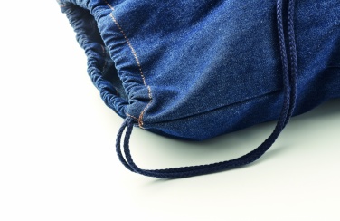 Logotrade advertising product picture of: Recycled denim drawstring bag