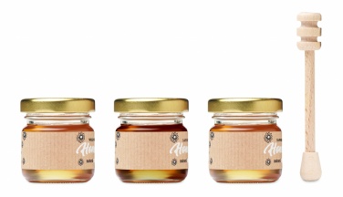 Logotrade promotional gift image of: Set of 3 wildflower honey