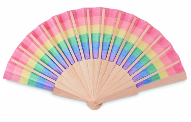 Logotrade advertising products photo of: Rainbow wooden hand fan