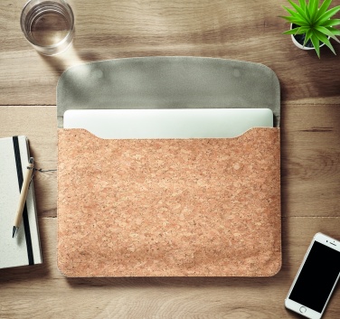 Logo trade promotional gifts image of: Cork laptop bag magnetic flap