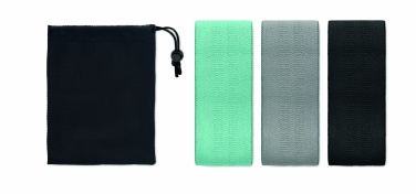 Logo trade promotional products picture of: Set of 3 fitness bands in pouch