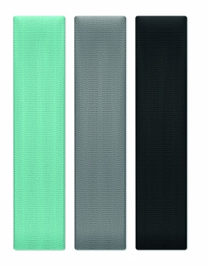 Logo trade promotional merchandise image of: Set of 3 fitness bands in pouch