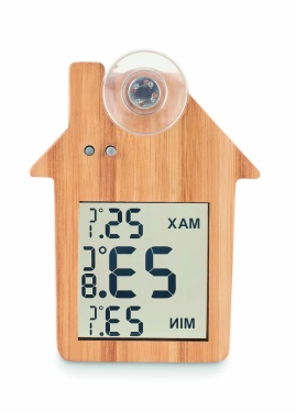 Logotrade promotional giveaway image of: Bamboo weather station HISA