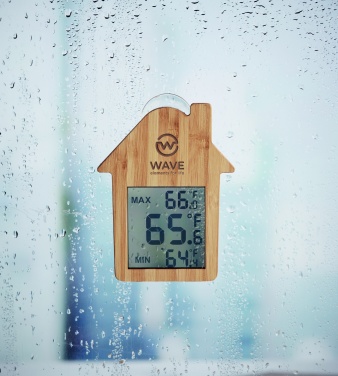 Logotrade business gift image of: Bamboo weather station HISA