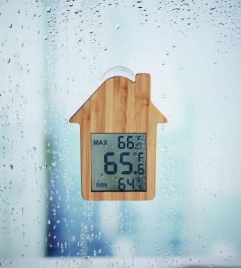 Logo trade promotional gifts image of: Bamboo weather station HISA