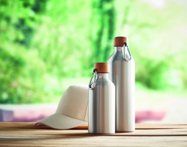 Logo trade advertising products image of: Aluminium bottle 400 ml