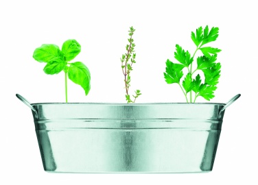 Logo trade corporate gift photo of: Zinc tub with 3 herbs seeds