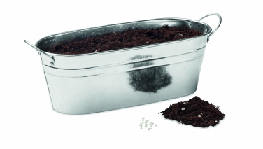 Logotrade advertising products photo of: Zinc tub with 3 herbs seeds