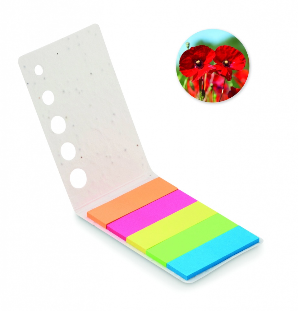 Logo trade promotional merchandise picture of: Seed paper page markers pad