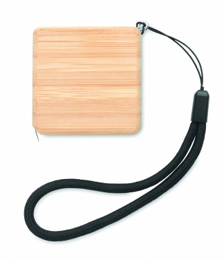 Logotrade promotional product image of: Measuring tape in bamboo 1m