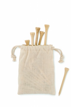 Logo trade advertising products image of: 20 bamboo golf tees set