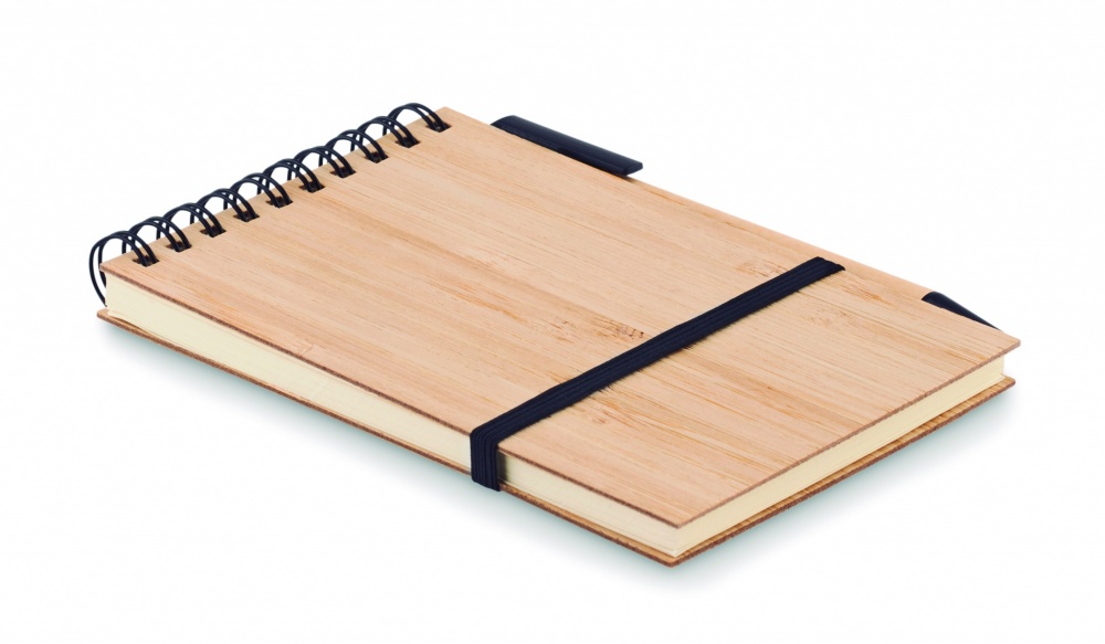Logotrade promotional products photo of: A6 bamboo notepad with pen SONORABAM