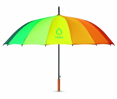 Logo trade promotional gifts picture of: 27 inch rainbow umbrella