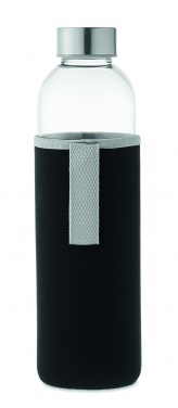 Logo trade business gifts image of: Glass bottle in pouch 750ml