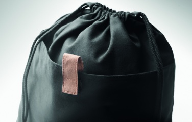 Logo trade promotional merchandise image of: Recycled cotton drawstring bag