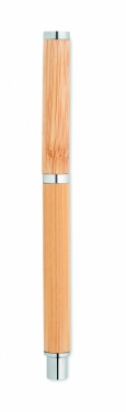 Logo trade business gifts image of: Bamboo gel pen
