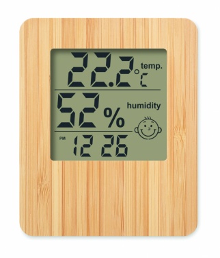 Logo trade promotional giveaway photo of: Bamboo weather station