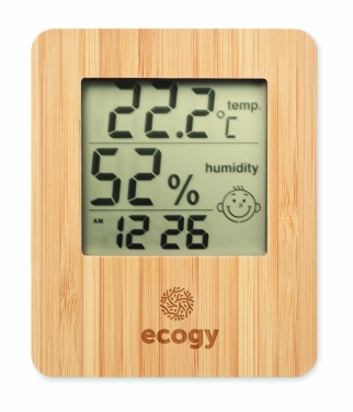 Logo trade corporate gift photo of: Bamboo weather station