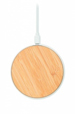 Logo trade promotional item photo of: Bamboo wireless charger 10W