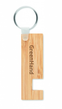 Logotrade advertising products photo of: Bamboo stand and key ring Savonlinna