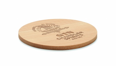 Logo trade advertising product photo of: Bamboo round coaster