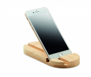 Logo trade promotional item photo of: Bamboo tablet/smartphone stand