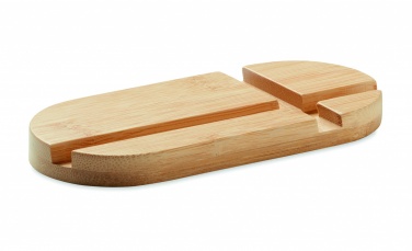 Logo trade promotional giveaways picture of: Bamboo tablet/smartphone stand