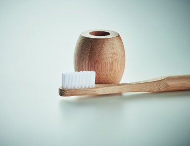 Logotrade promotional product image of: Bamboo tooth brush with stand