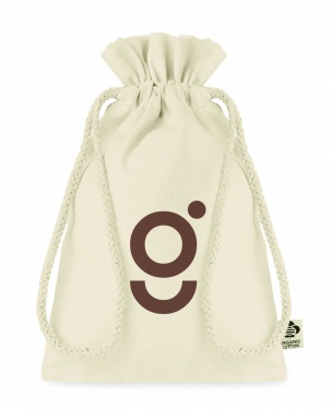 Logo trade promotional giveaway photo of: Small organic cotton gift bag