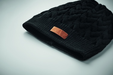Logotrade promotional giveaways photo of: Cable knit beanie in RPET
